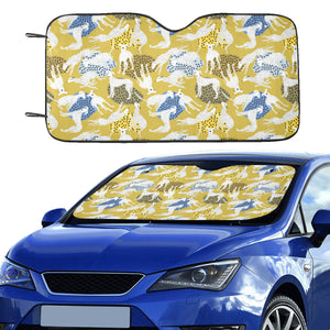 Greyhound Pattern Print Design 02 Car Sun Shade