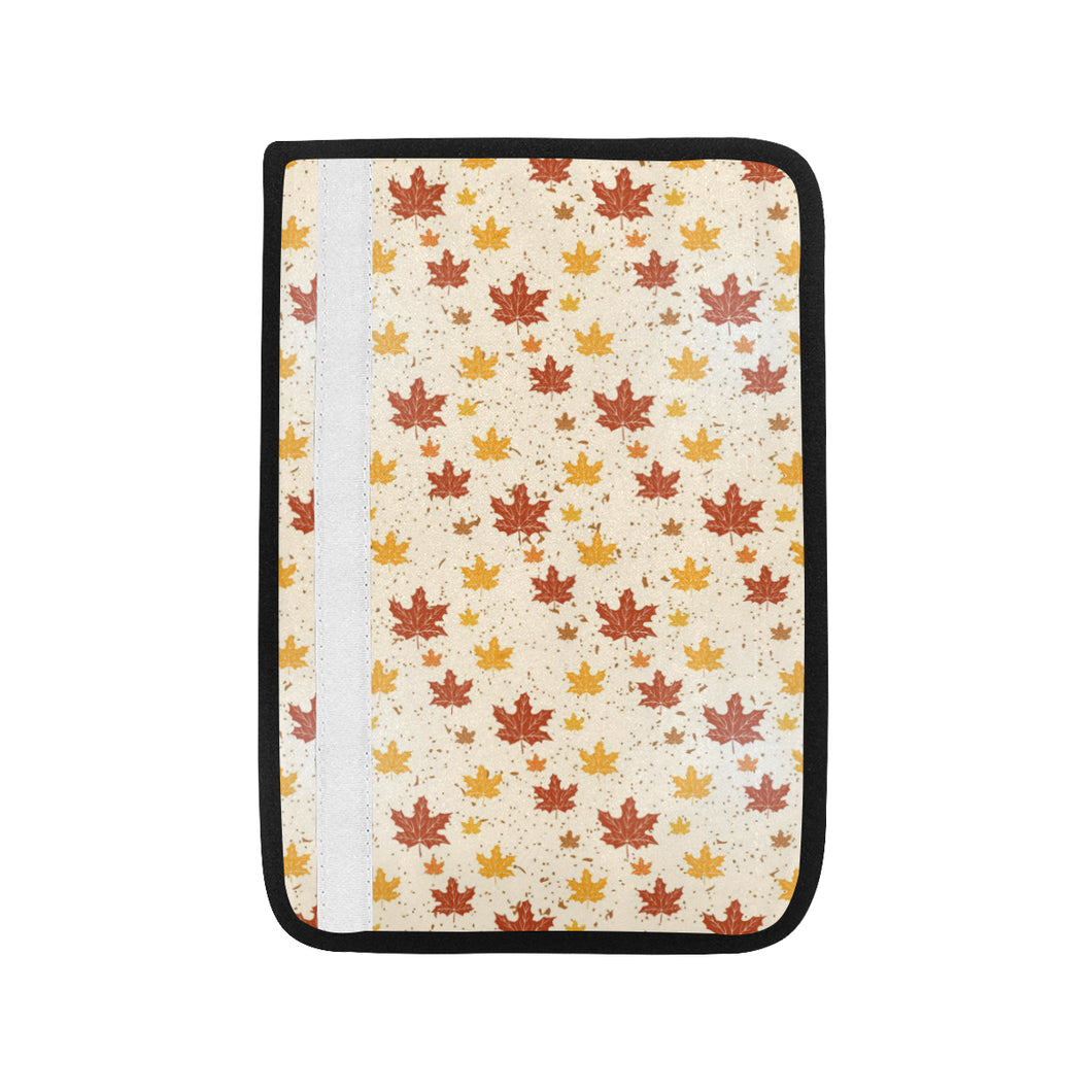 Red and Orange Maple Leaves Pattern Car Seat Belt Cover