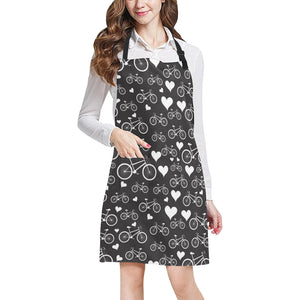 Bicycle Pattern Print Design 05 Adjustable Apron