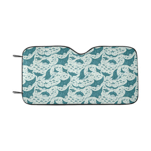 Stingray Pattern Print Design 01 Car Sun Shade