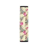 Butterfly Pink Rose Pattern Car Seat Belt Cover