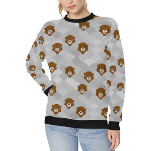 Cute Otter Pattern Women's Crew Neck Sweatshirt
