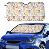 Teddy Bear Pattern Print Design 04 Car Sun Shade