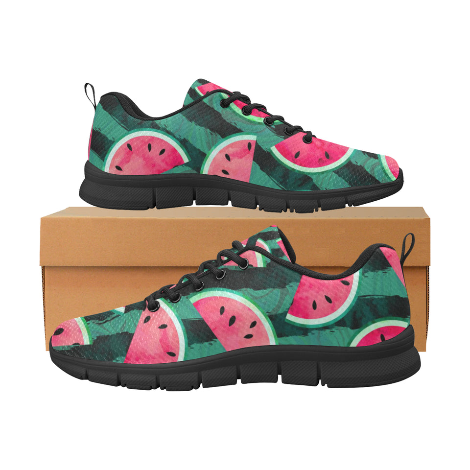 Watermelon Pattern Men's Sneakers Black