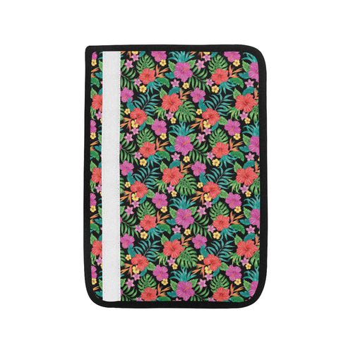 Hibiscus Pattern Print Design 01 Car Seat Belt Cover