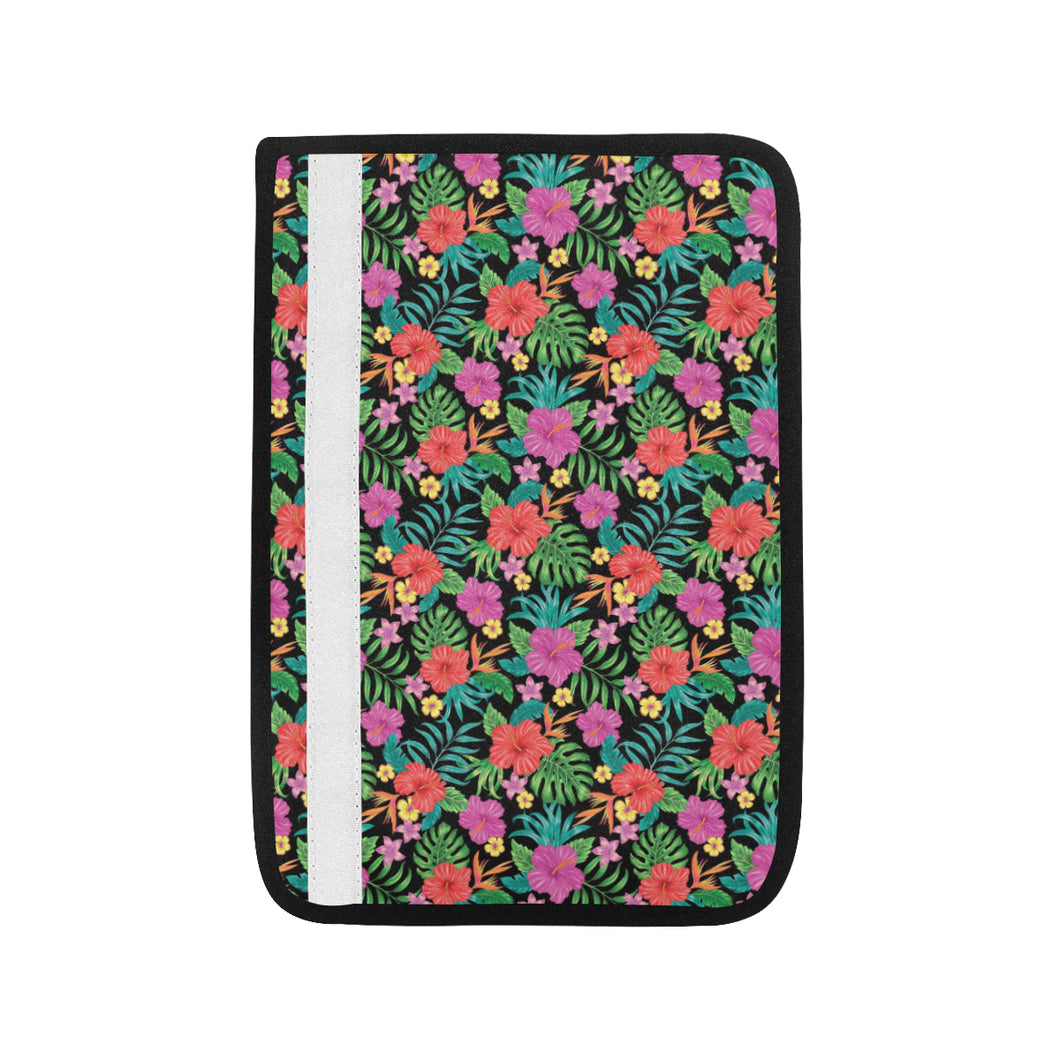 Hibiscus Pattern Print Design 01 Car Seat Belt Cover