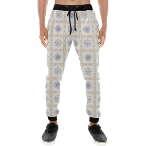 Nautical Steering Wheel Rudder Compass Pattern Unisex Casual Sweatpants