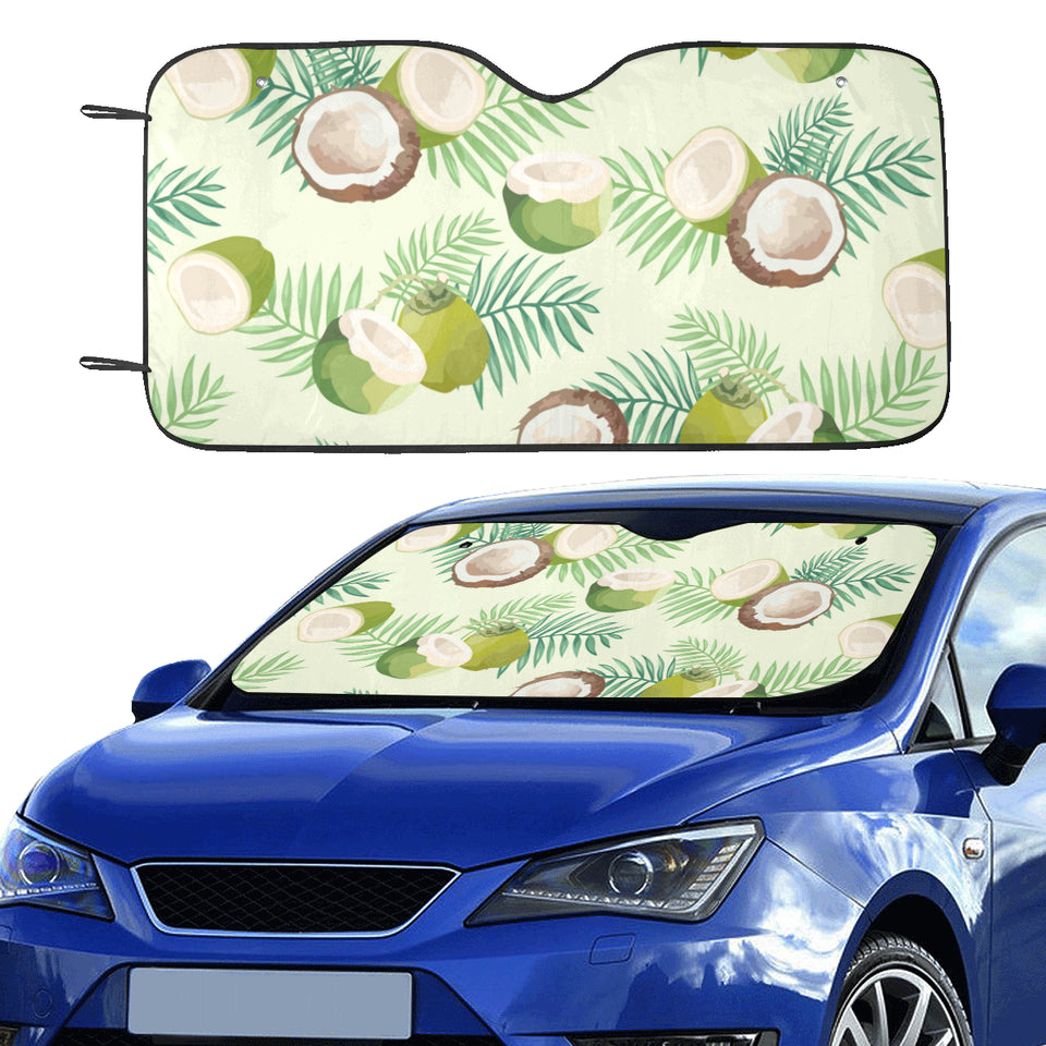 Coconut Pattern Print Design 03 Car Sun Shade