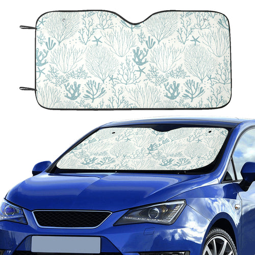 Coral Reef Pattern Print Design 02 Car Sun Shade