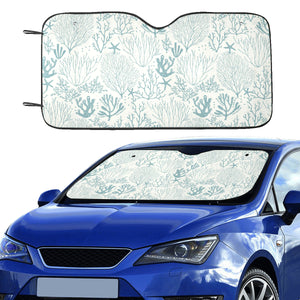 Coral Reef Pattern Print Design 02 Car Sun Shade