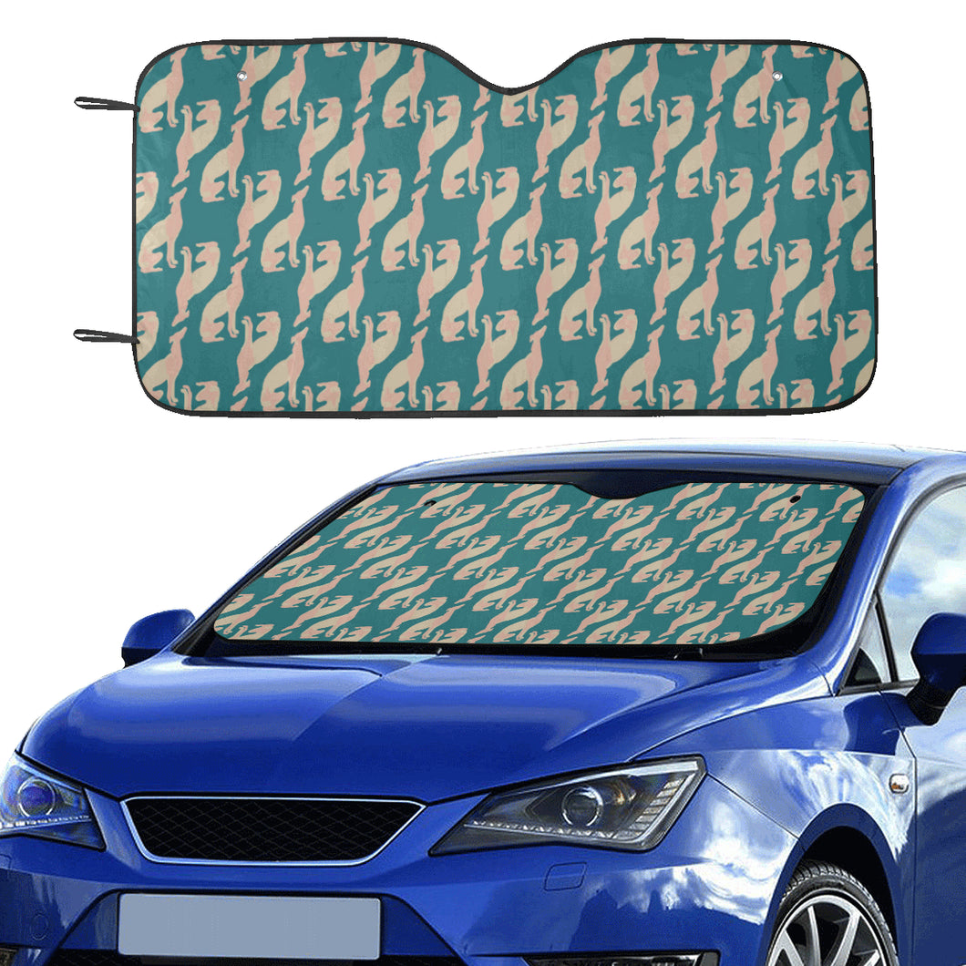 Greyhound Pattern Print Design 05 Car Sun Shade