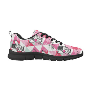 Cool Chihuahua Pink Pattern Men's Sneakers Black