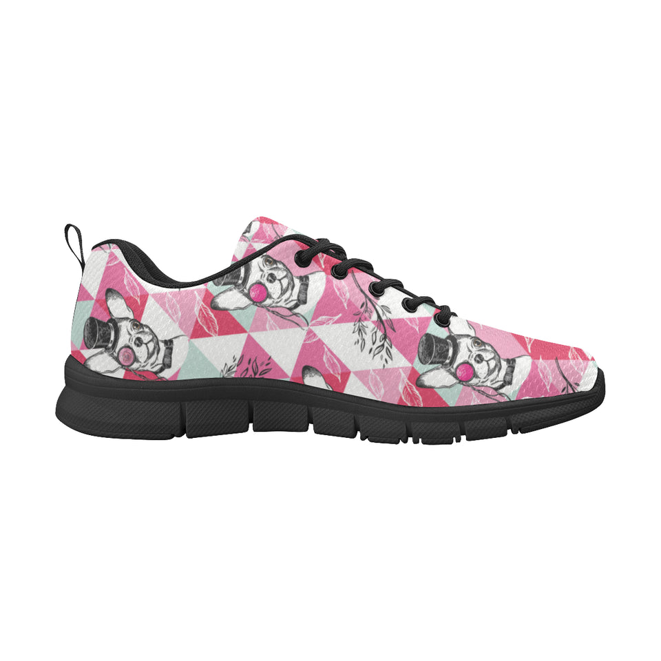 Cool Chihuahua Pink Pattern Men's Sneakers Black