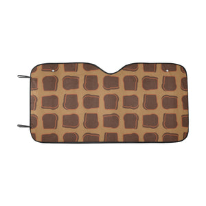 Bread Toast Pattern Print Design 04 Car Sun Shade