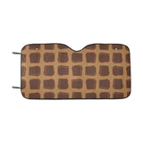 Bread Toast Pattern Print Design 04 Car Sun Shade