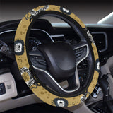 Lion Pattern Print Design 03 Car Steering Wheel Cover