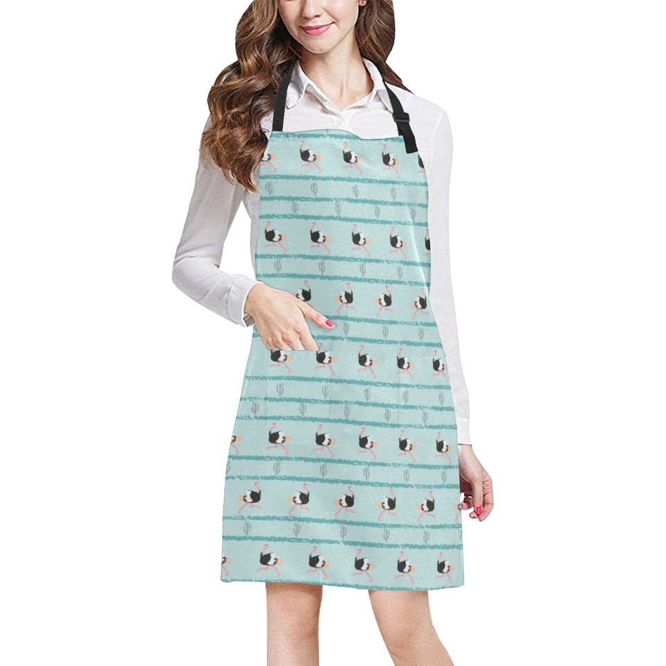 Ostrich Pattern Print Design 04 Adjustable Apron