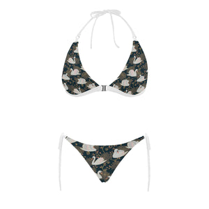Swan Pattern Sexy Bikinis Two-Pieces Swimsuits