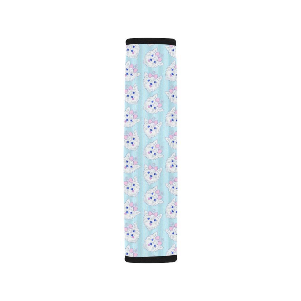 Yorkshire Terrier Pattern Print Design 01 Car Seat Belt Cover