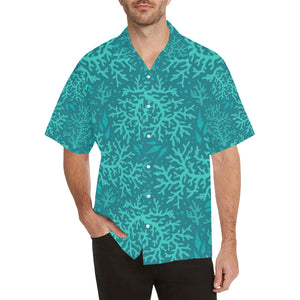 Coral Reef Pattern Print Design 01 Men's All Over Print Hawaiian Shirt (Model T58)