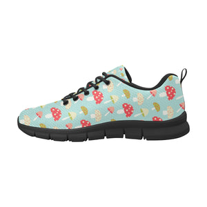 Mushroom Pattern Background Men's Sneakers Black