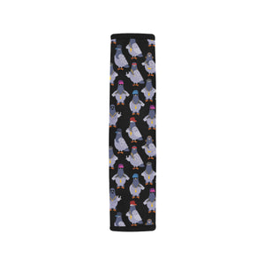 Pigeon Pattern Print Design 04 Car Seat Belt Cover