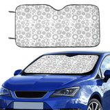 Gear Pattern Print Design 03 Car Sun Shade