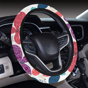 Colorful Butterfly Pattern Car Steering Wheel Cover