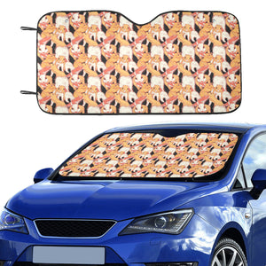 Squirrel Pattern Print Design 04 Car Sun Shade