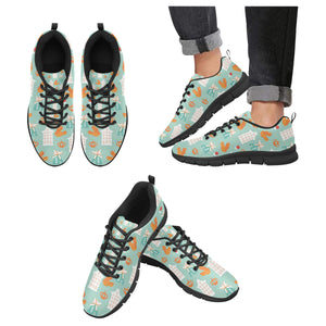 Windmill Pattern Theme Men's Sneakers Black