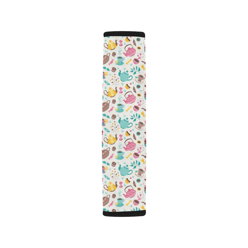 Tea pots Pattern Print Design 05 Car Seat Belt Cover