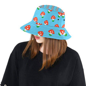 Mushroom Pokkadot Pattern Unisex Bucket Hat