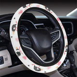 Ostrich Pattern Print Design 03 Car Steering Wheel Cover