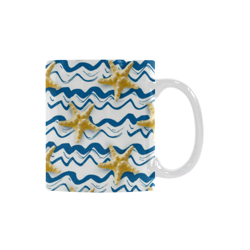 Starfish Pattern Classical White Mug (FulFilled In US)