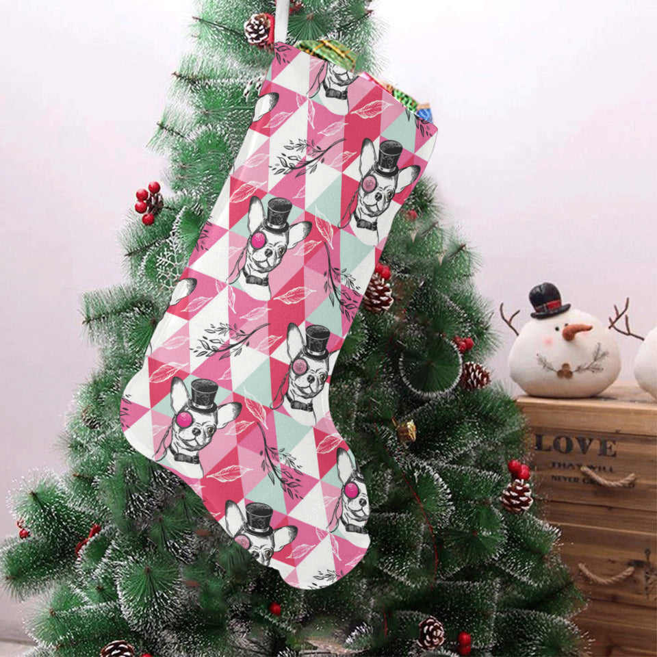 Cool Chihuahua Pink Pattern Christmas Stocking