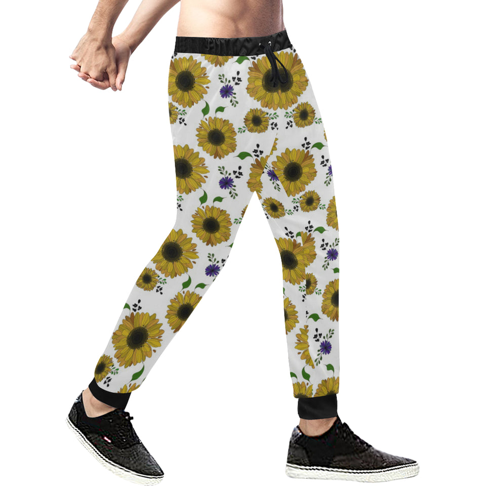 Sunflower Pattern Background Unisex Casual Sweatpants