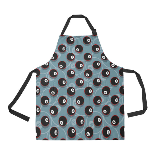 Billiard Ball Pattern Print Design 01 Adjustable Apron