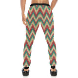 Zigzag Chevron Pattern Unisex Casual Sweatpants