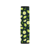 Lime Leaves Pattern Car Seat Belt Cover