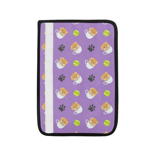 Pomeranian in Cup Pattern Car Seat Belt Cover