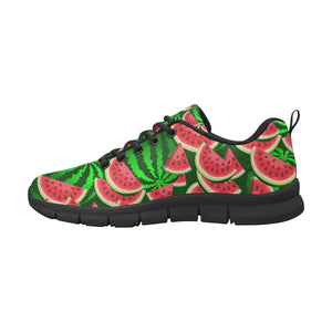 Watermelon Pattern Theme Men's Sneakers Black