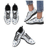 Dice Pattern Print Design 03 Women's Sneakers Black