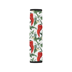 Chili Leaves Flower Pattern Car Seat Belt Cover