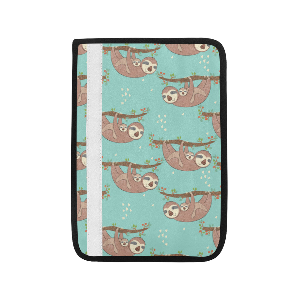 Sloth Mom and baby Pattern Car Seat Belt Cover