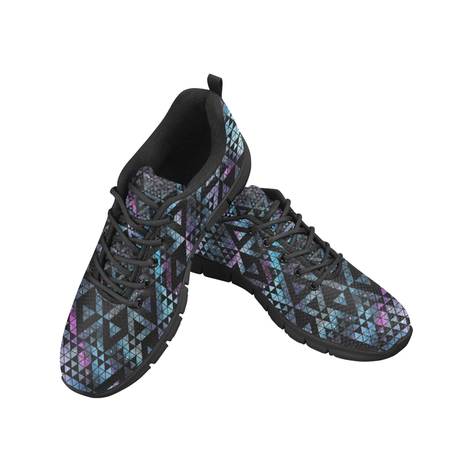 Space Galaxy Tribal Pattern Men's Sneakers Black