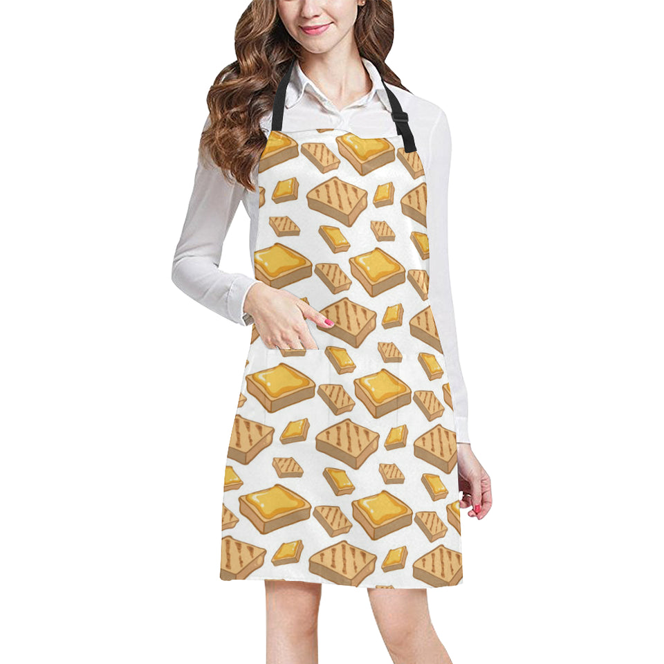 Bread Toast Pattern Print Design 03 Adjustable Apron