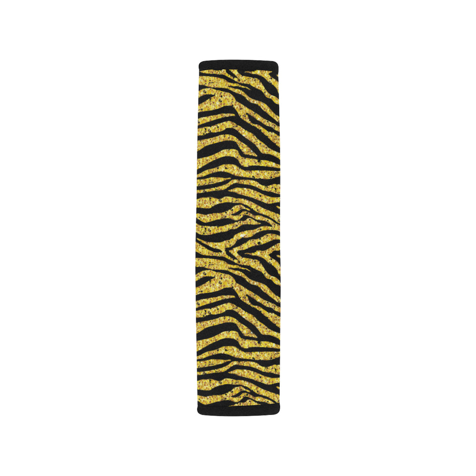 Gold Bengal Tiger Pattern Car Seat Belt Cover