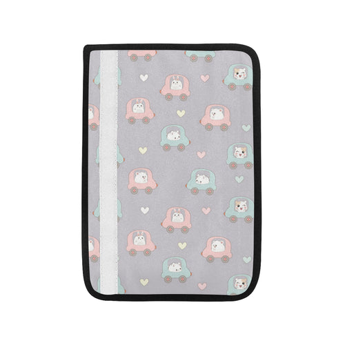 Hamster in Car Heart Pattern Car Seat Belt Cover