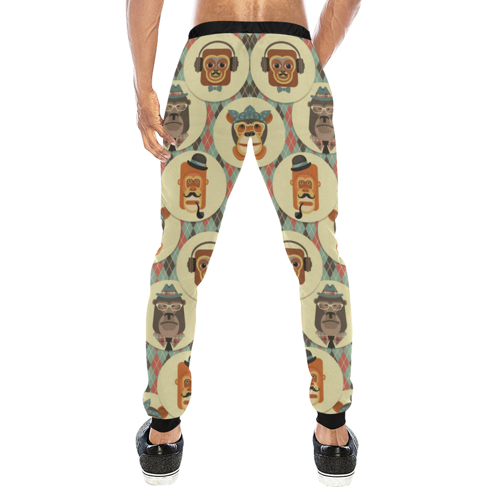 Monkey Pattern Unisex Casual Sweatpants