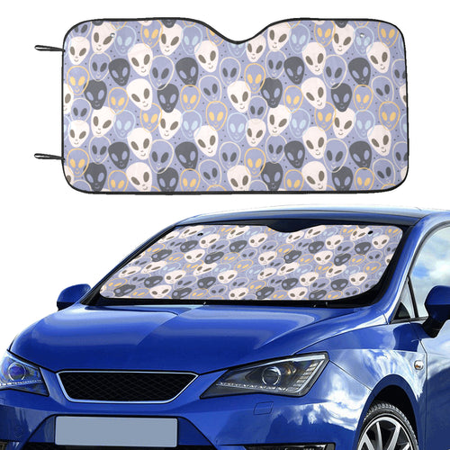 Alien Pattern Print Design 05 Car Sun Shade